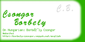 csongor borbely business card